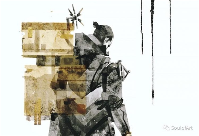 平面几何 + 油画笔触，拆解波兰画师黑金神秘风创作逻辑