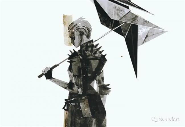 平面几何 + 油画笔触，拆解波兰画师黑金神秘风创作逻辑