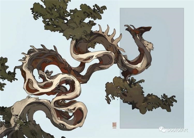 平面几何 + 油画笔触，拆解波兰画师黑金神秘风创作逻辑