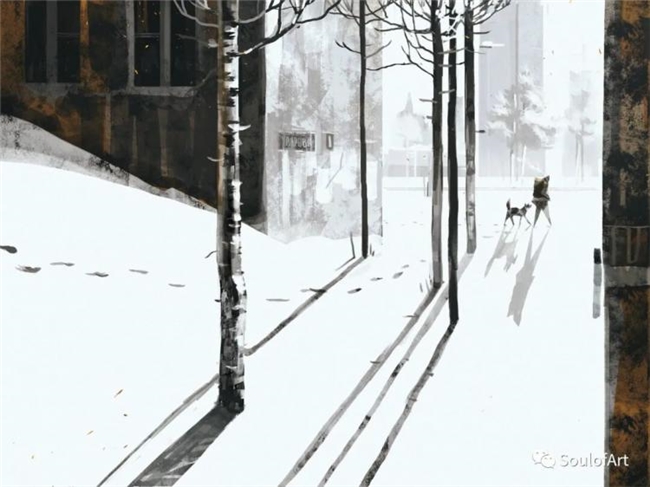 平面几何 + 油画笔触，拆解波兰画师黑金神秘风创作逻辑