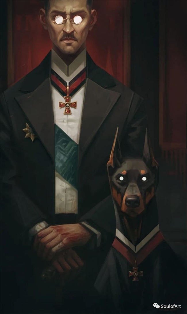 平面几何 + 油画笔触，拆解波兰画师黑金神秘风创作逻辑