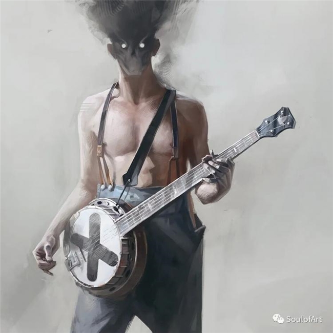 平面几何 + 油画笔触，拆解波兰画师黑金神秘风创作逻辑