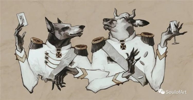 平面几何 + 油画笔触，拆解波兰画师黑金神秘风创作逻辑