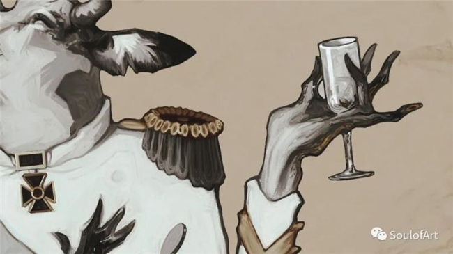 平面几何 + 油画笔触，拆解波兰画师黑金神秘风创作逻辑