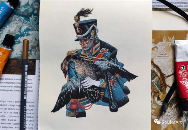 平面几何 + 油画笔触，拆解波兰画师黑金神秘风创作逻辑