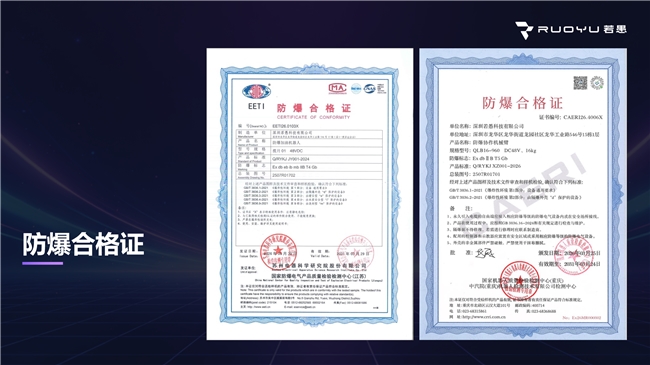 行业领先|若愚科技斩获国内首家轮式人形机器人防爆资质