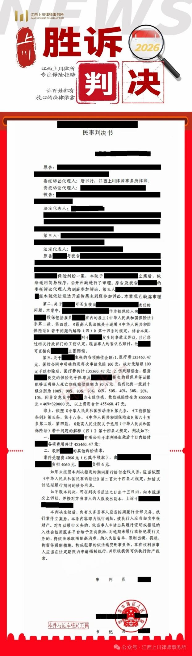 重疾险理赔遇阻怎么办?93.5%胜诉率的江西上川律所已帮人拿回约1.5亿 重疾险理赔遇阻怎么办?93.5%胜诉率的江西上川律所已帮人拿回约1.5亿